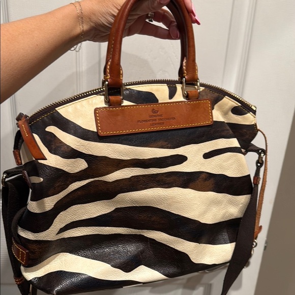 Dooney & Bourke Zebra Print Leather Bag - Picture 3 of 9